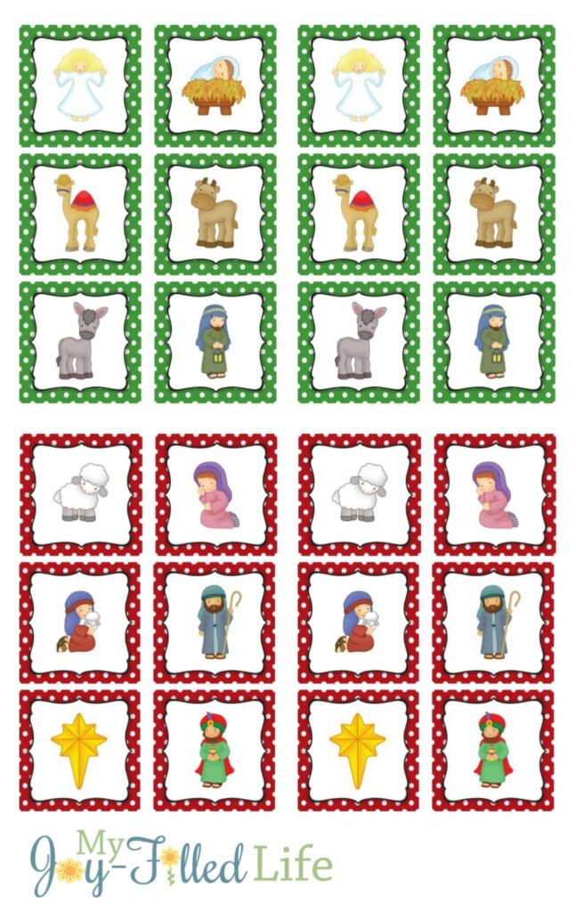 Printable Christmas Memory Game Cards Pinkolx