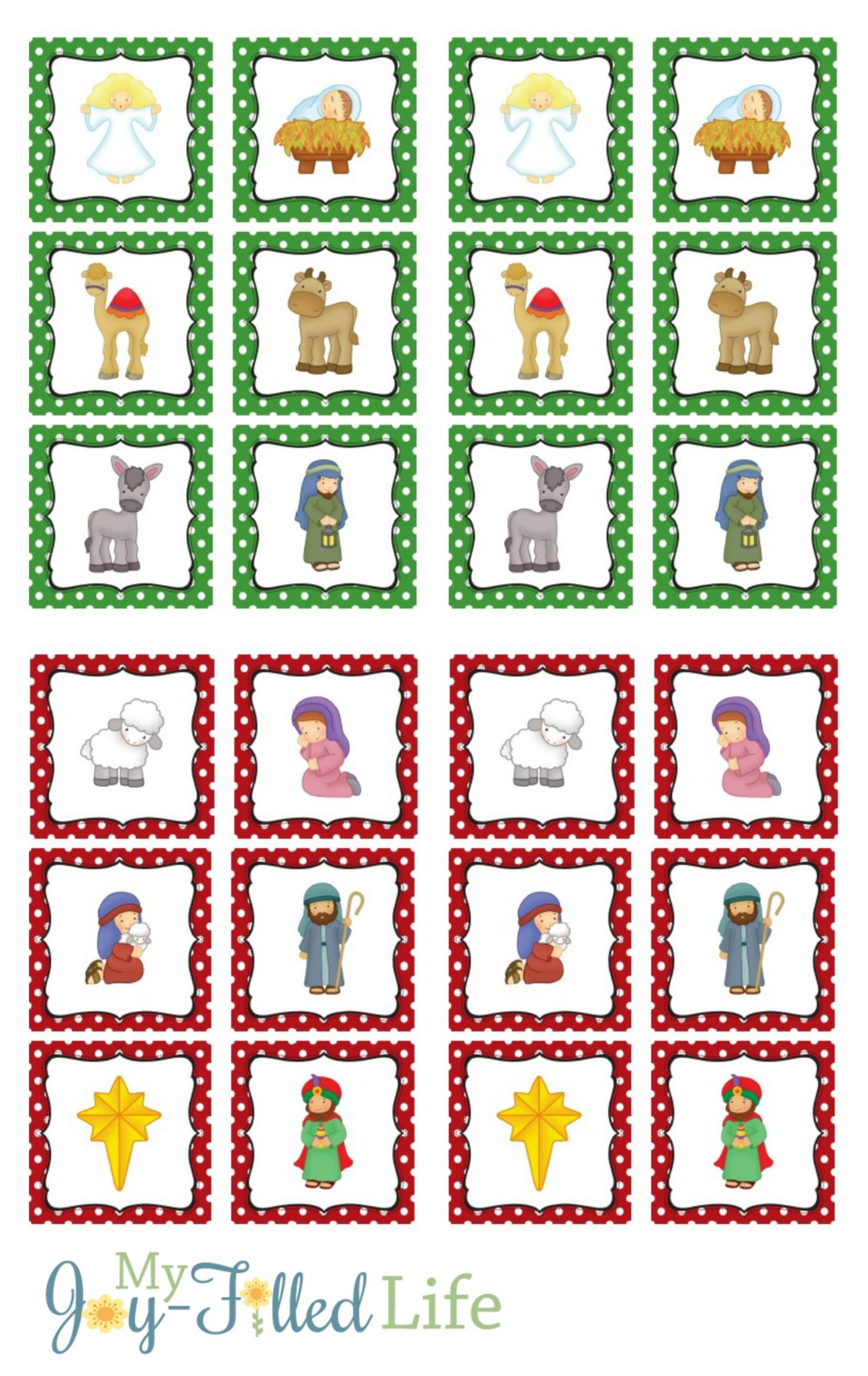 Printable Christmas Memory Game Cards Pinkolx