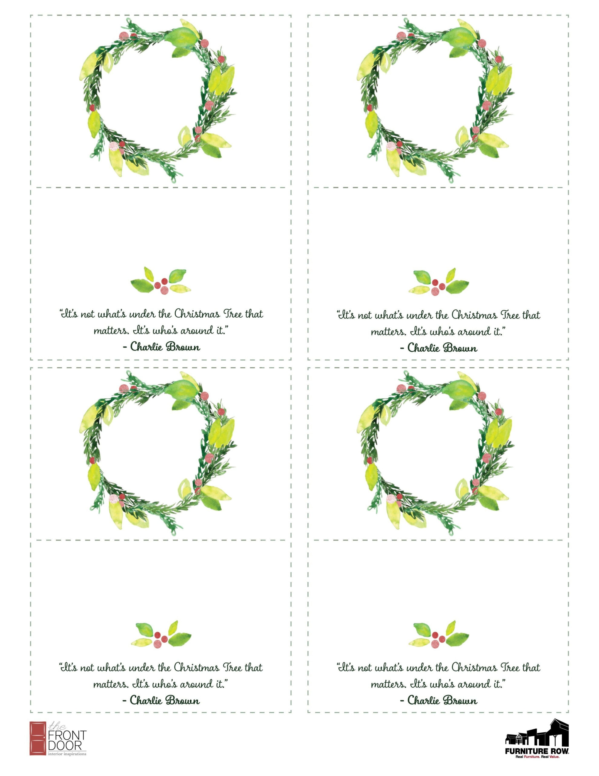Printable Christmas Place Name Cards For Table The Front Door Fanny 
