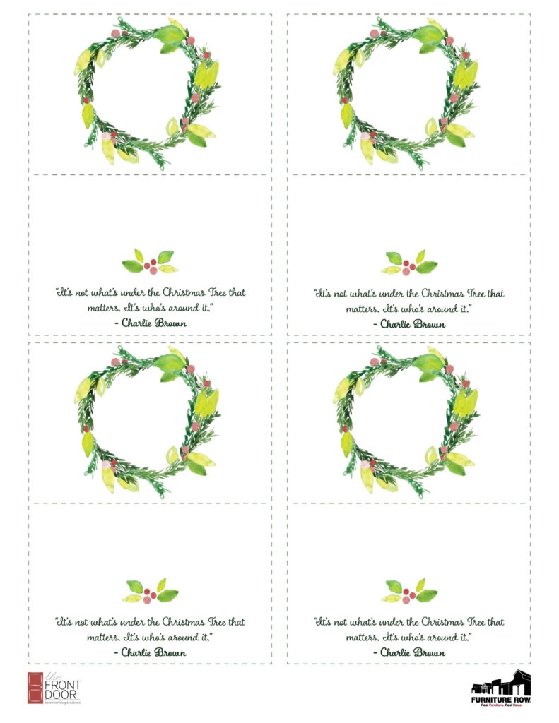 Printable Christmas Place Name Cards For Table The Front Door Fanny 