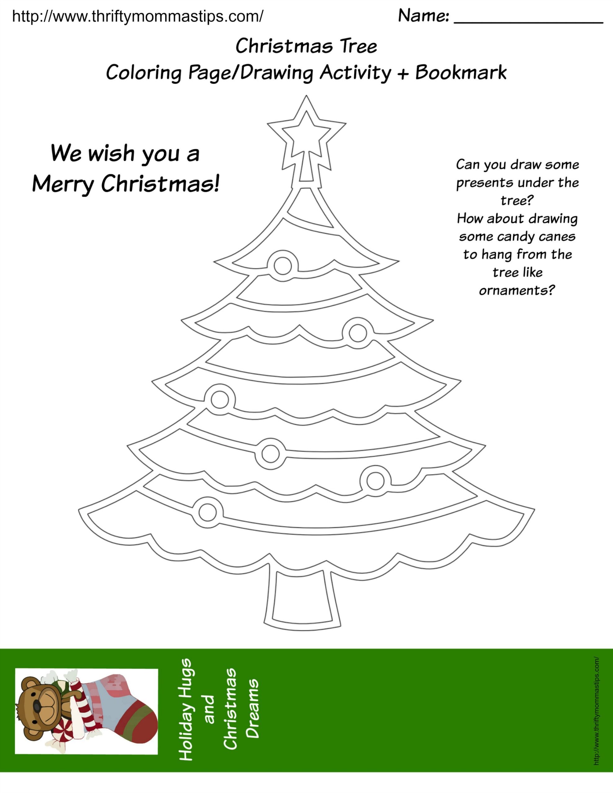 Printable Christmas Tree Activity For Kids Thrifty Momma 39 s Tips