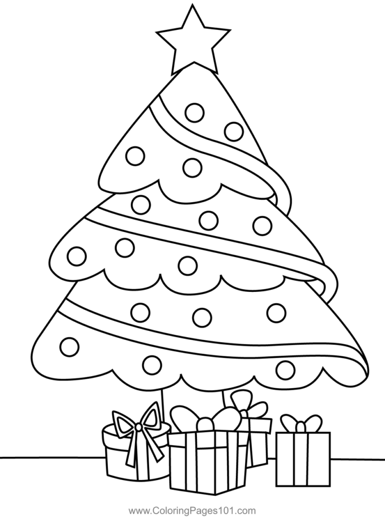 Printable Christmas Tree Coloring Pages