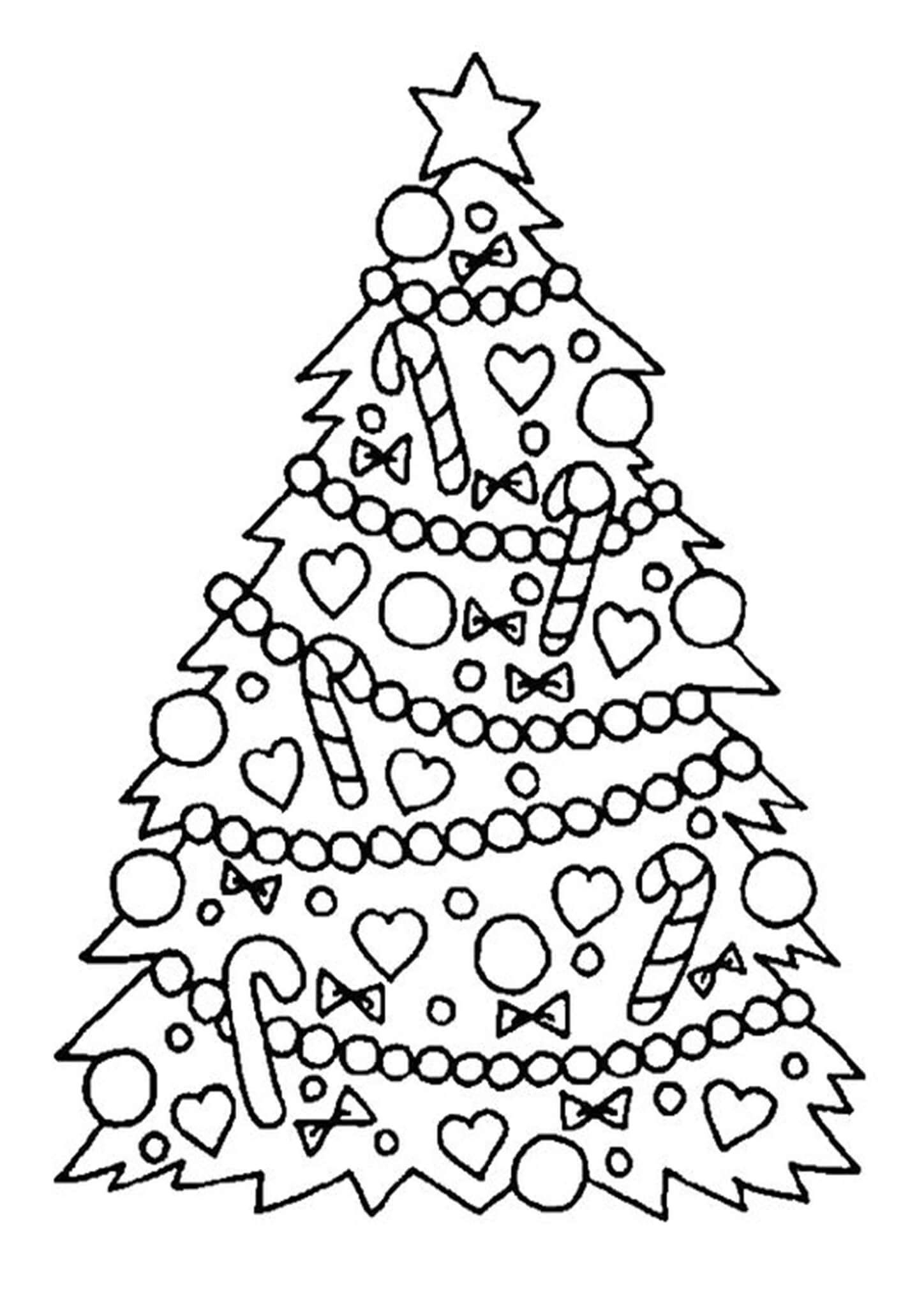 cute christmas tree coloring pages printable