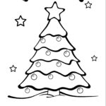Printable Christmas Tree Colouring Page Canva Template Instant Download