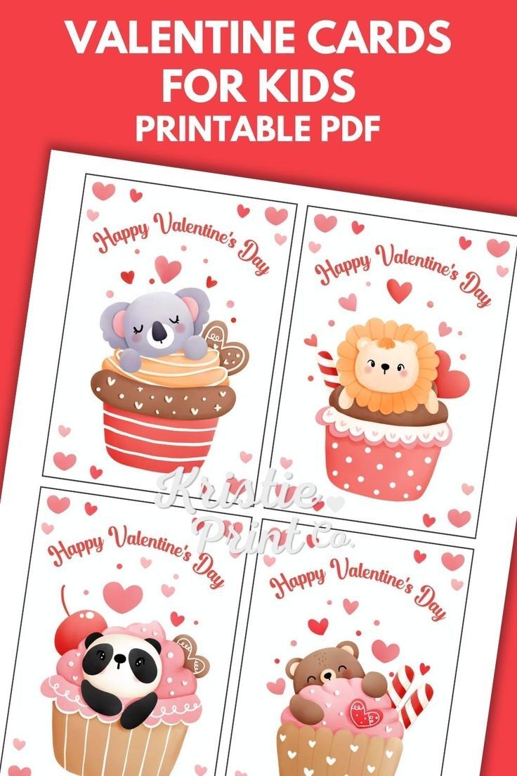 Printable Class Valentines Valentine Party Tag Valentine Instant 