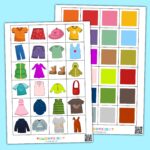 Printable Clothes Shadow Matching Worksheet For Kindergarten