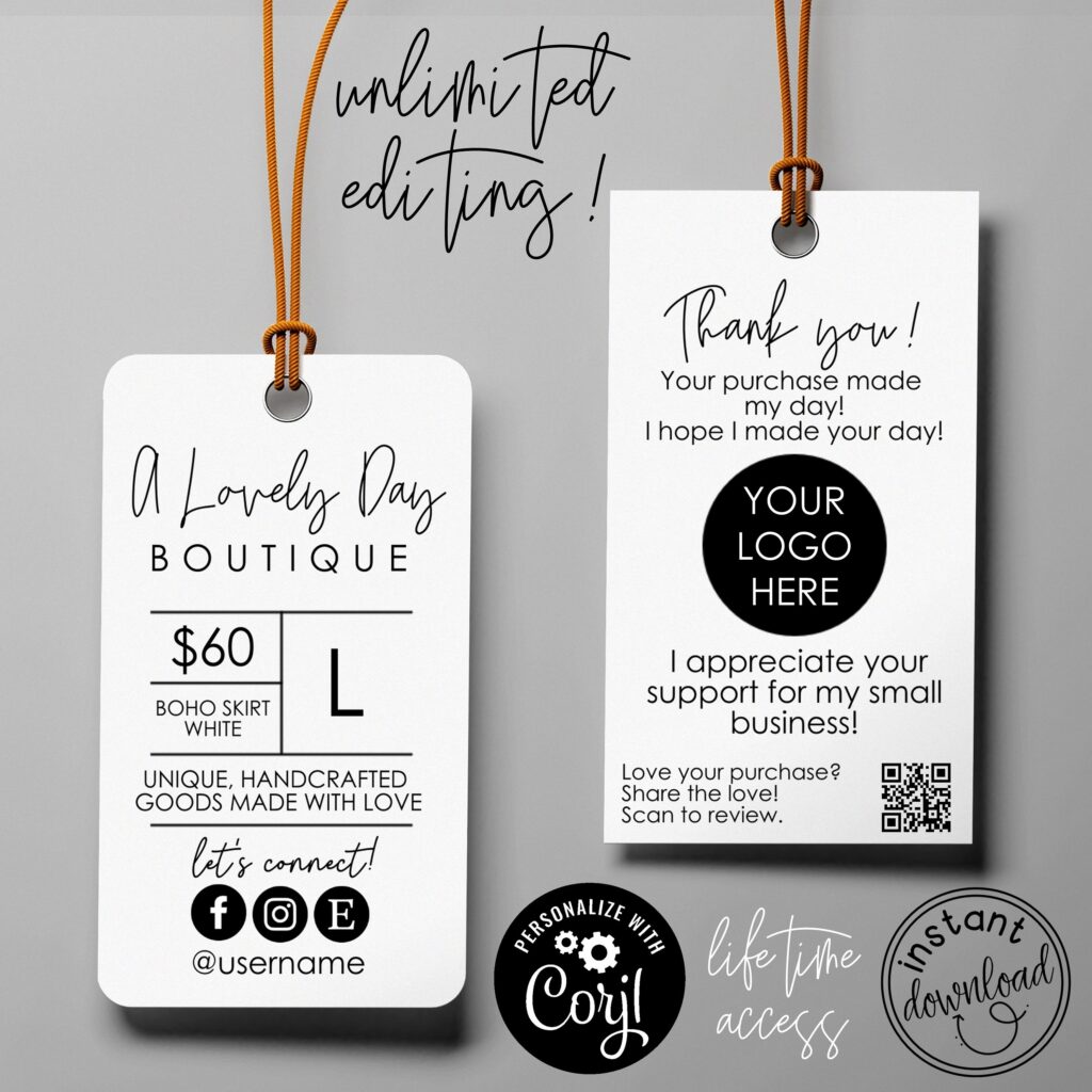 Printable Clothing Custom Price Tags Template X Price Tag 58 OFF
