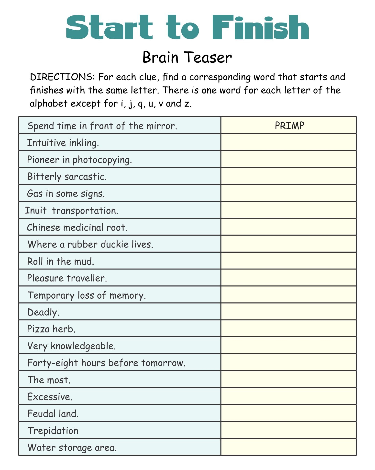 printable activities adults