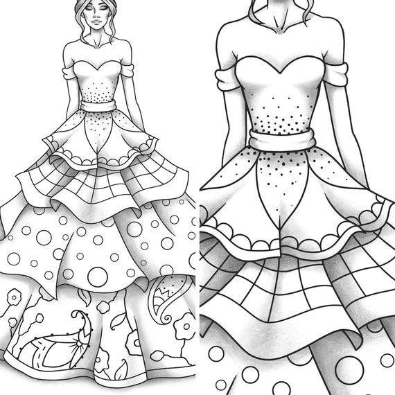 fashion colouring printable