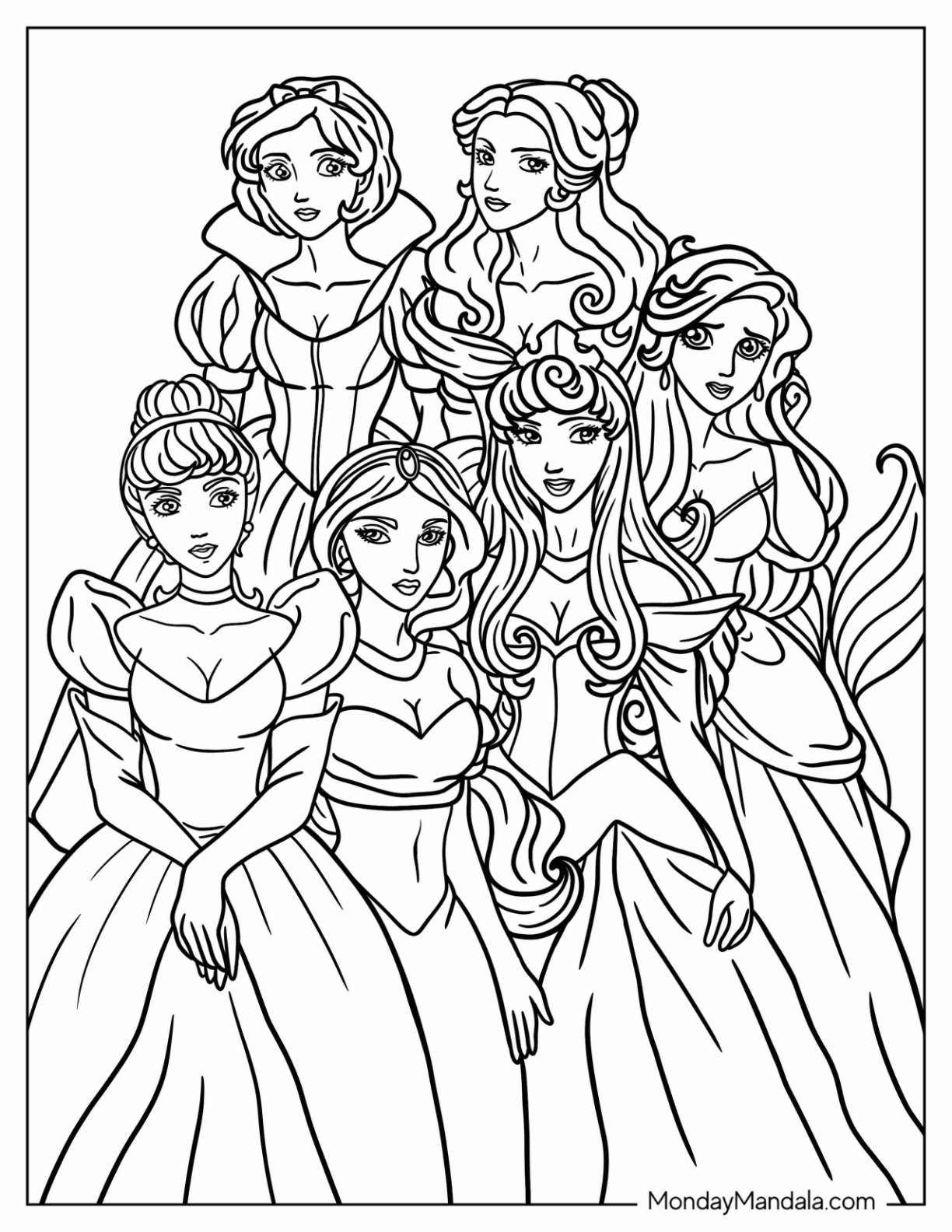 Printable Coloring Pages Of Disney Princesses Disney Belle Coloring Page