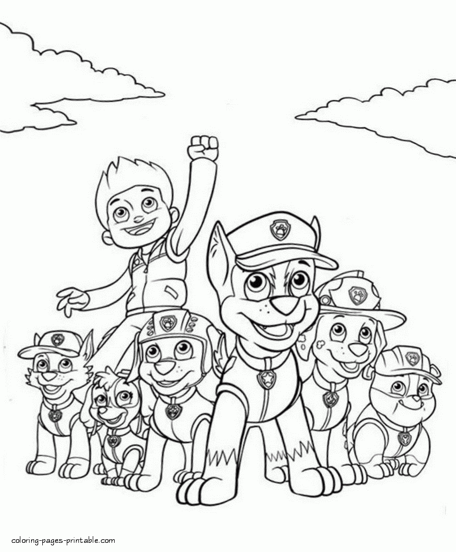 Printable Coloring Pages Of Paw Patrol Characters COLORING PAGES 