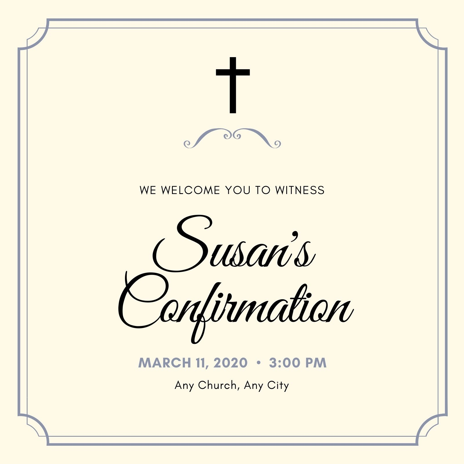 Printable Confirmation Cards