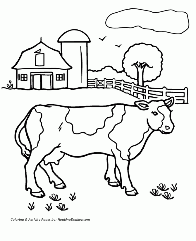 Printable Cow Coloring Pages Coloring Home