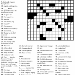 Printable Crossword Puzzles Challenging Printable Crossword Puzzles