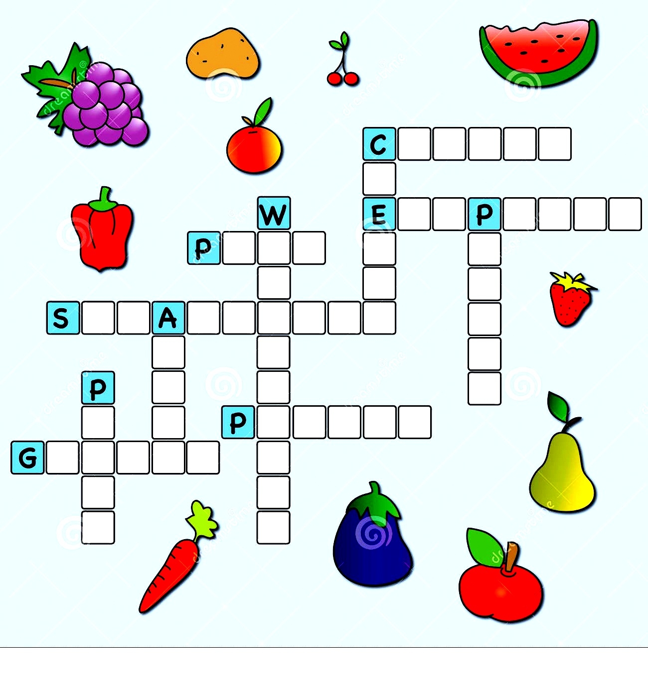 kids crossword puzzles printable