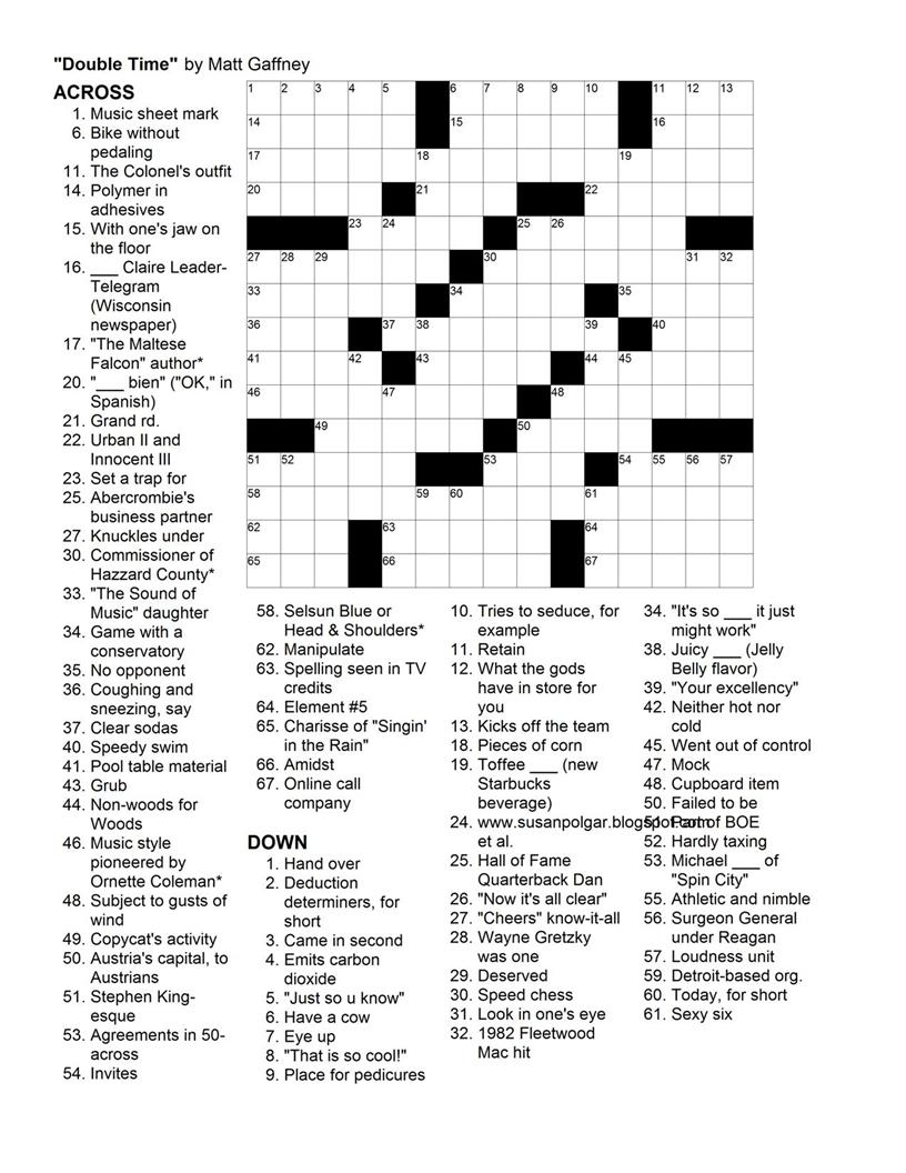crossword puzzles printable