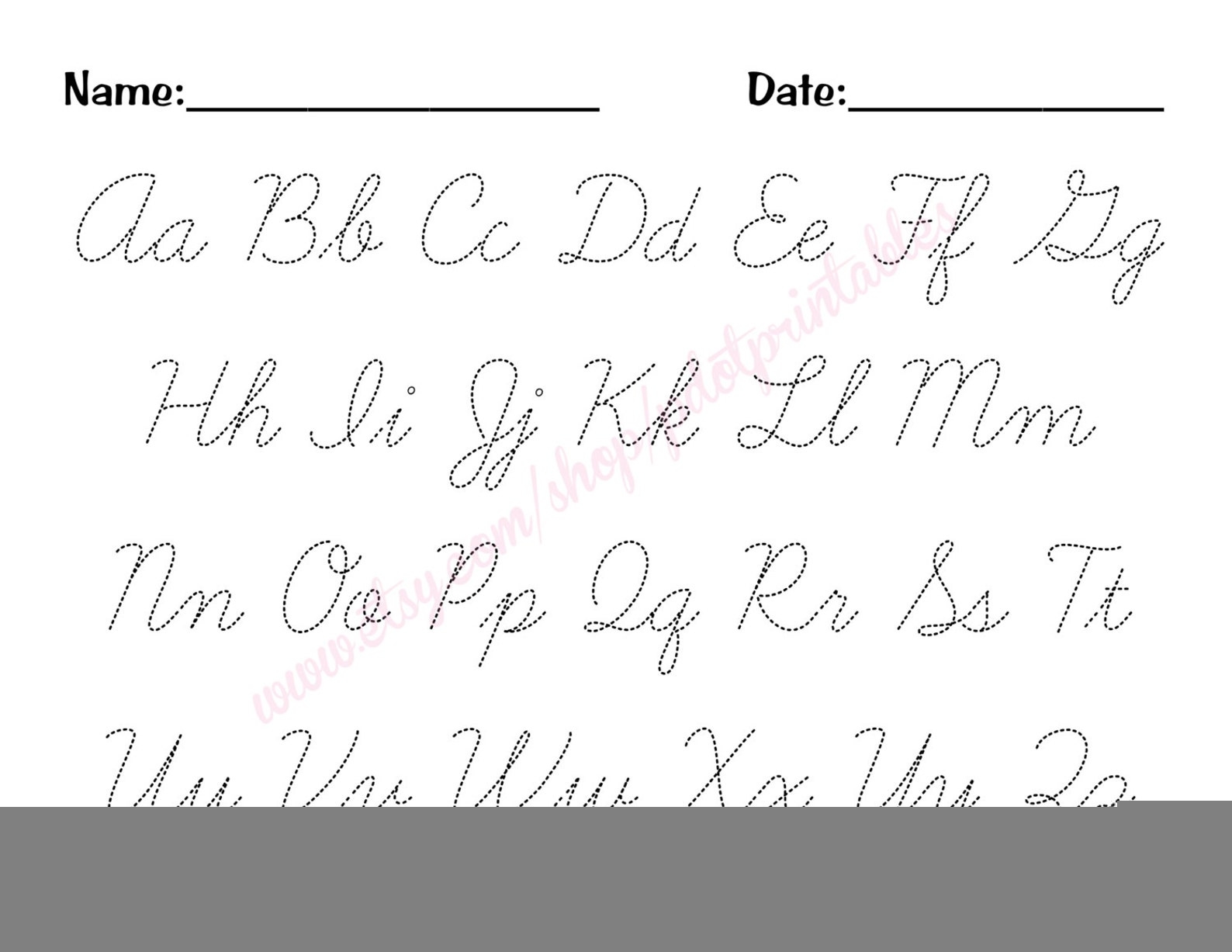 Printable Cursive Letters To Trace Letter Tracing Worksheets