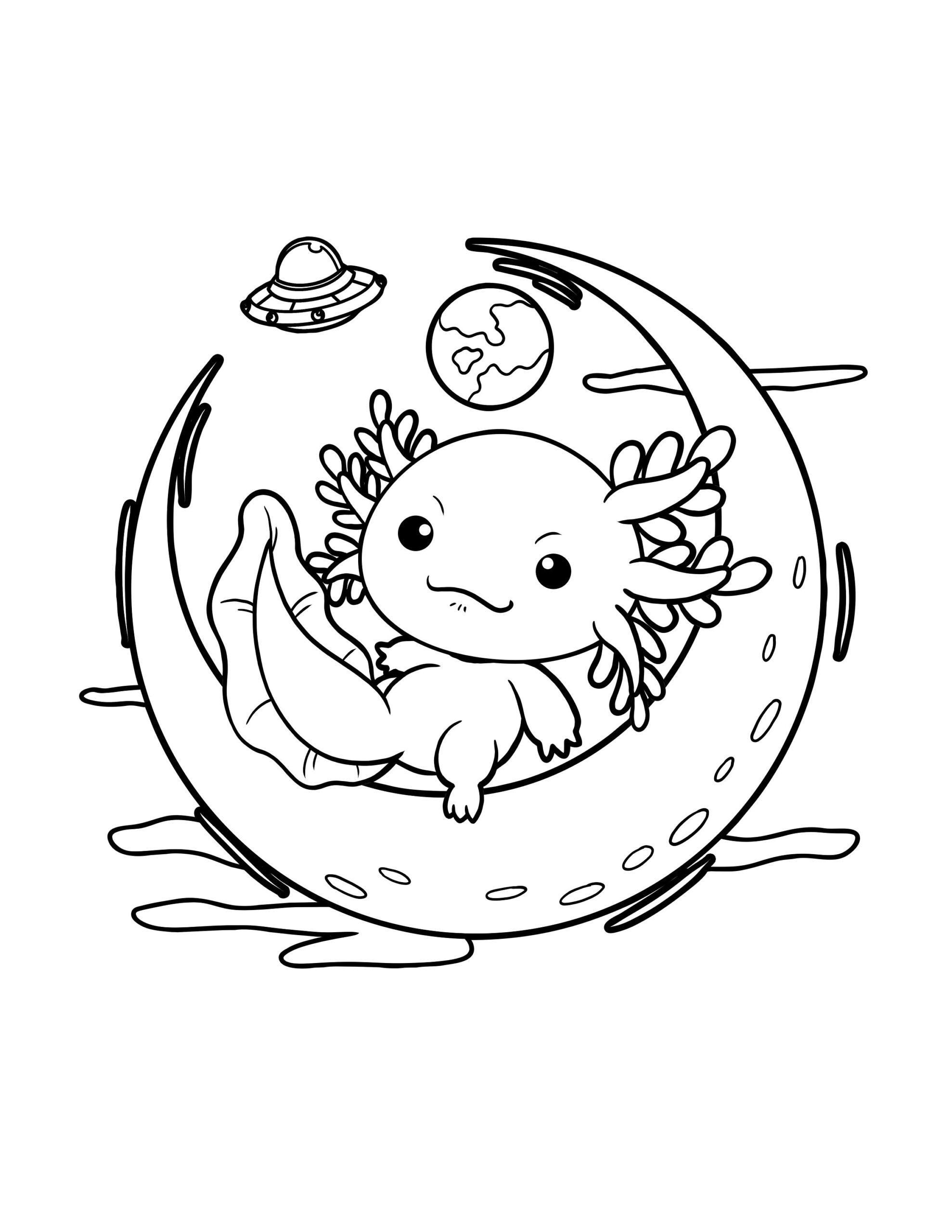 Axolotl Coloring Page