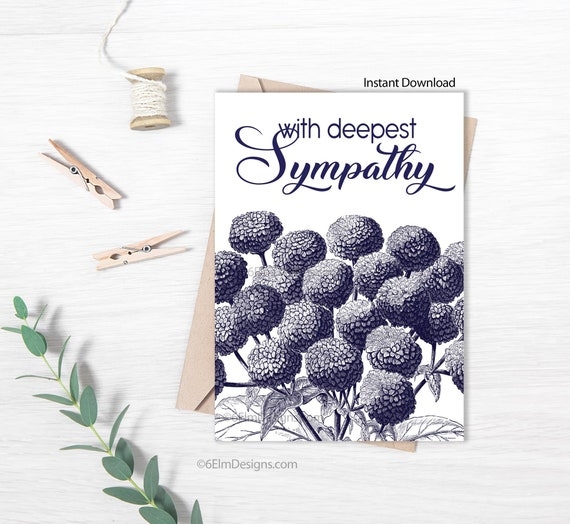 free printable deepest sympathy sympathy card