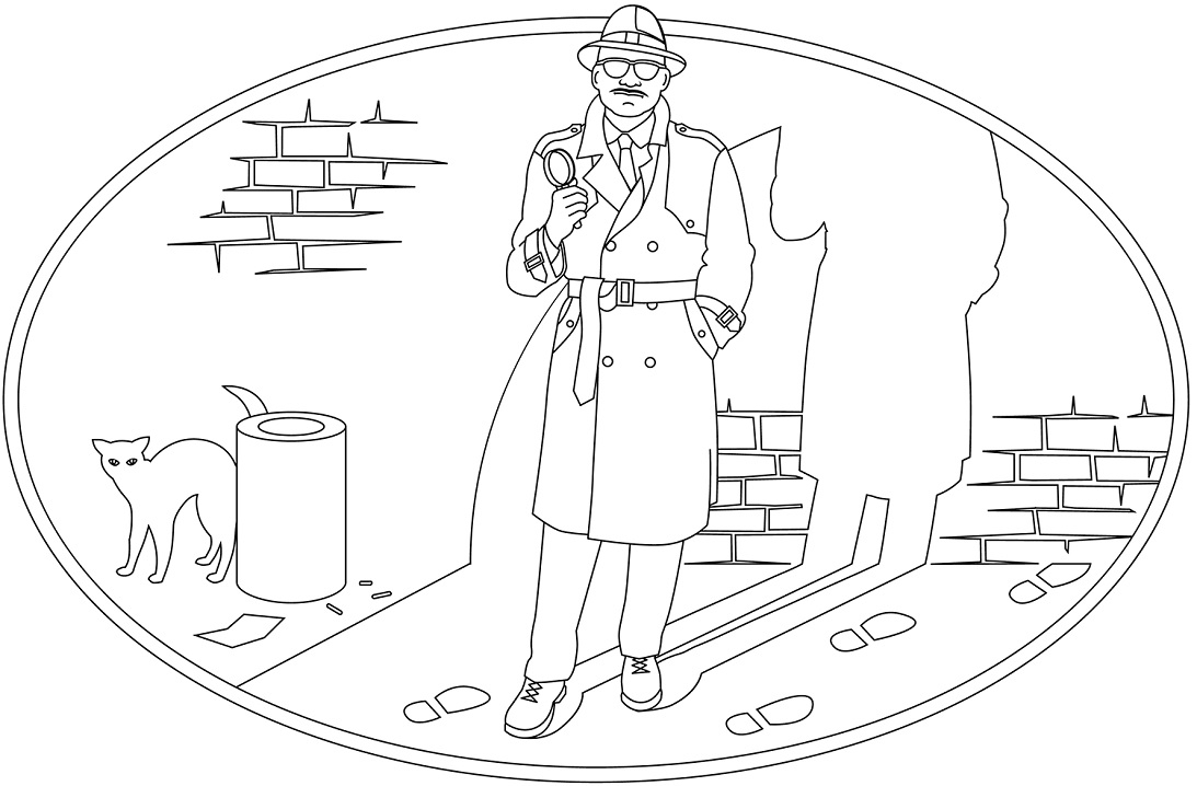 Printable Detective Coloring Play Free Coloring Game Online