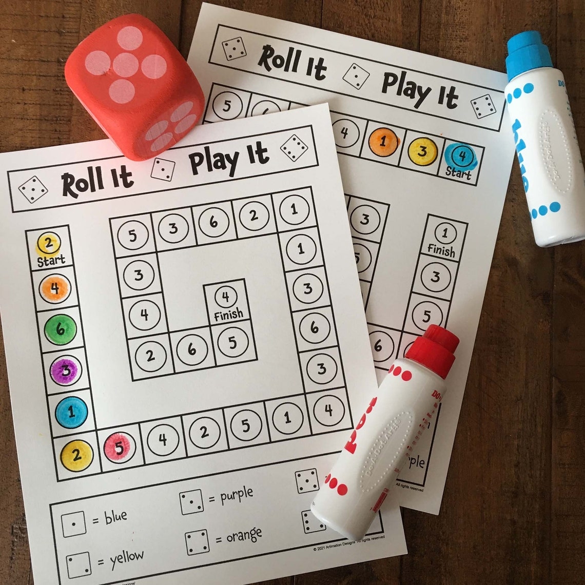 Printable Dice Games