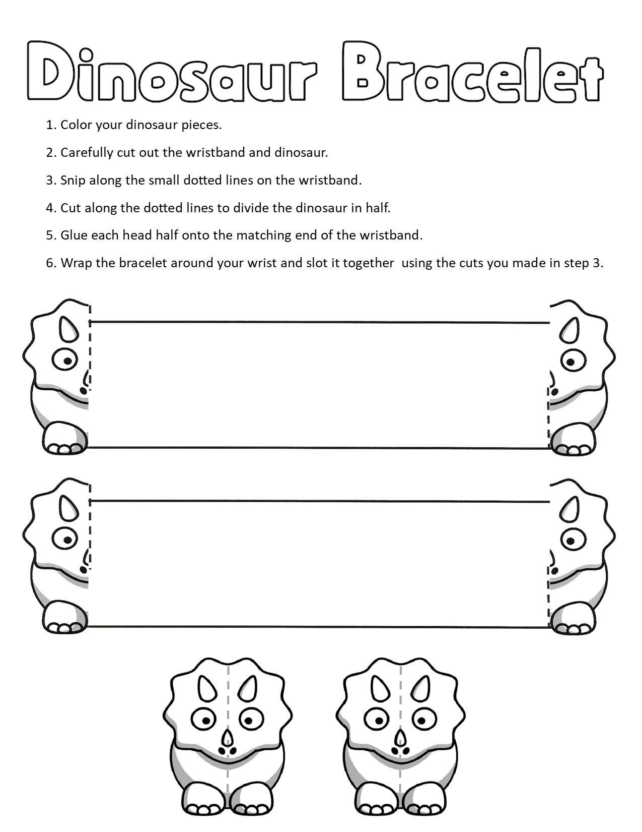 Printable Dinosaur Craft The Learning Curve