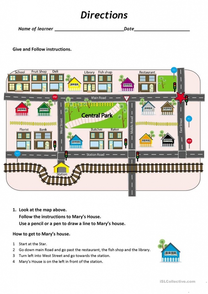 Printable Directions Map Free Printable Driving Directions Map Of 