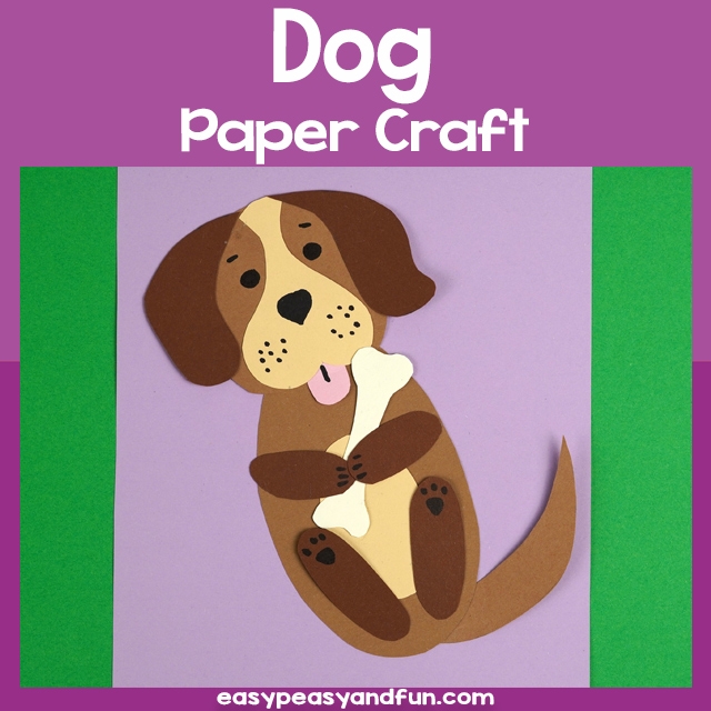 Printable Dog Paper Craft Template Easy Peasy And Fun Membership