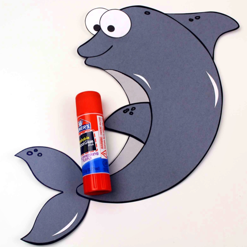 printable dolphin craft