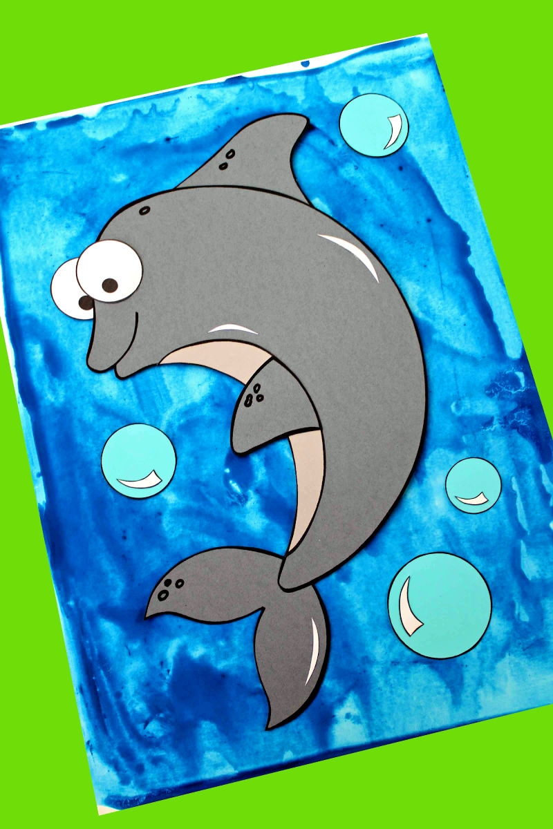 Printable Dolphin Craft For Under The Sea Fun Mama Likes This