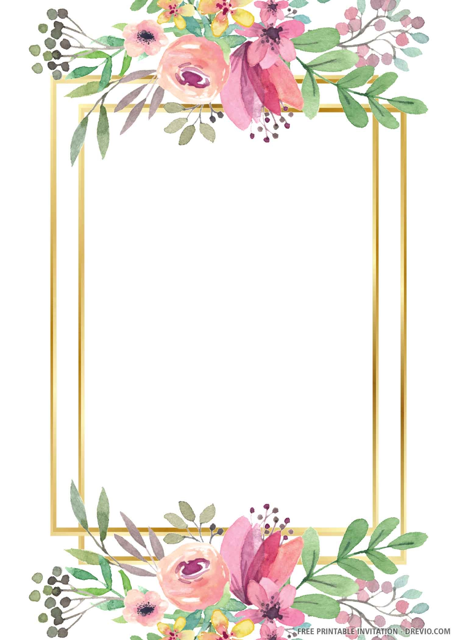 Printable Downloadable Wedding Invitation Template Printable Templates