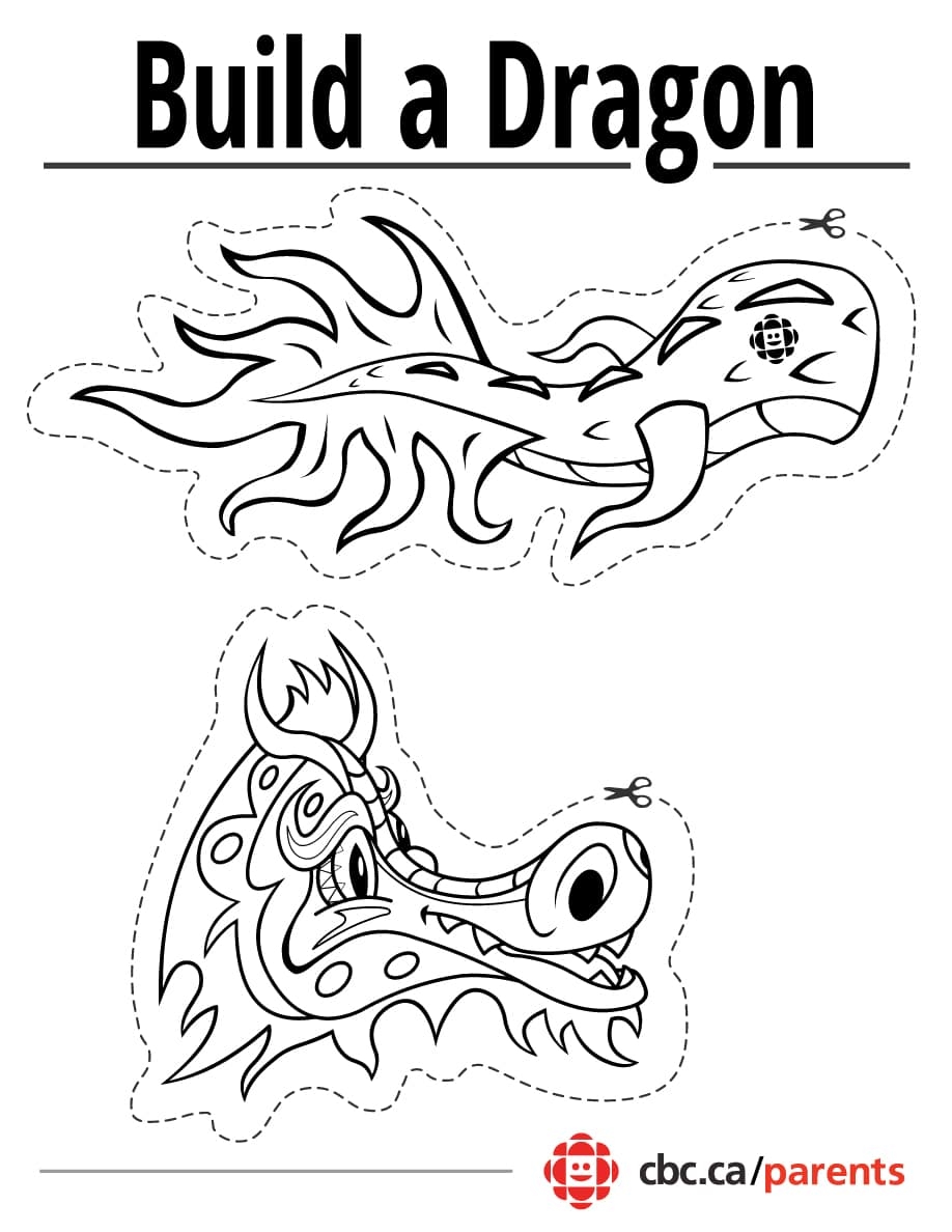 Printable Dragon Craft For Lunar New Year Play CBC Parents