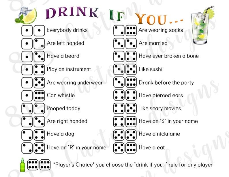 Printable Drinking Games