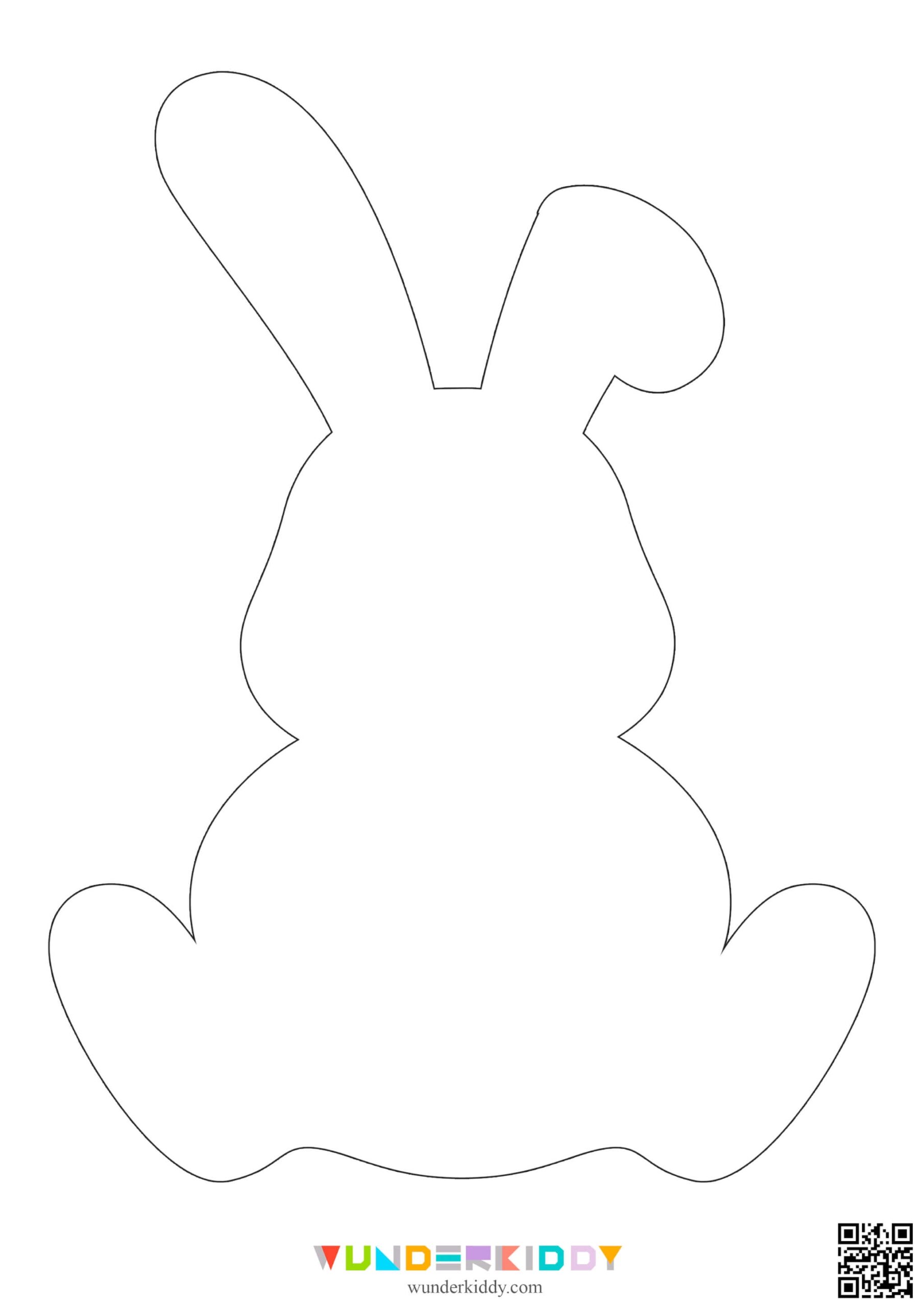 easter bunny template free printable
