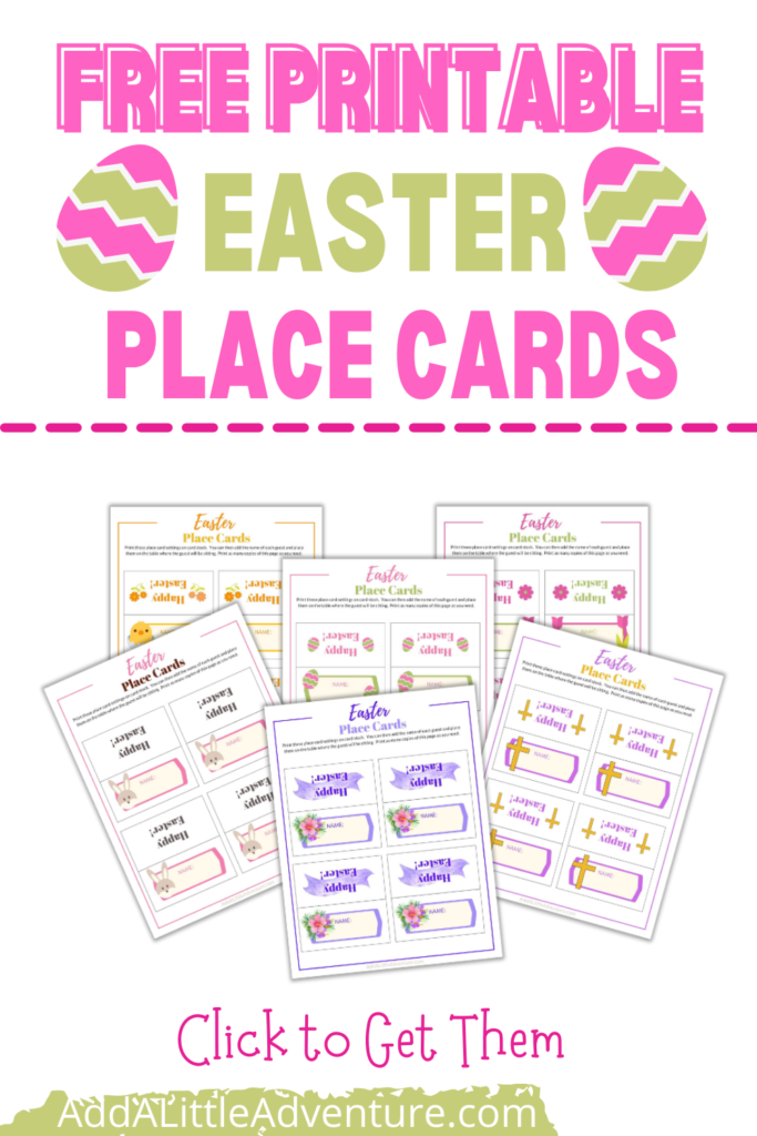 Printable Easter Place Cards Add A Little Adventure Easter Place