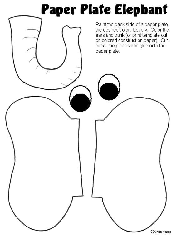 Printable Elephant Craft Template Daniel Turner
