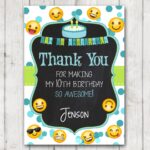 Printable Emoji Thank You Cards With Photo Emoji Thank You Card