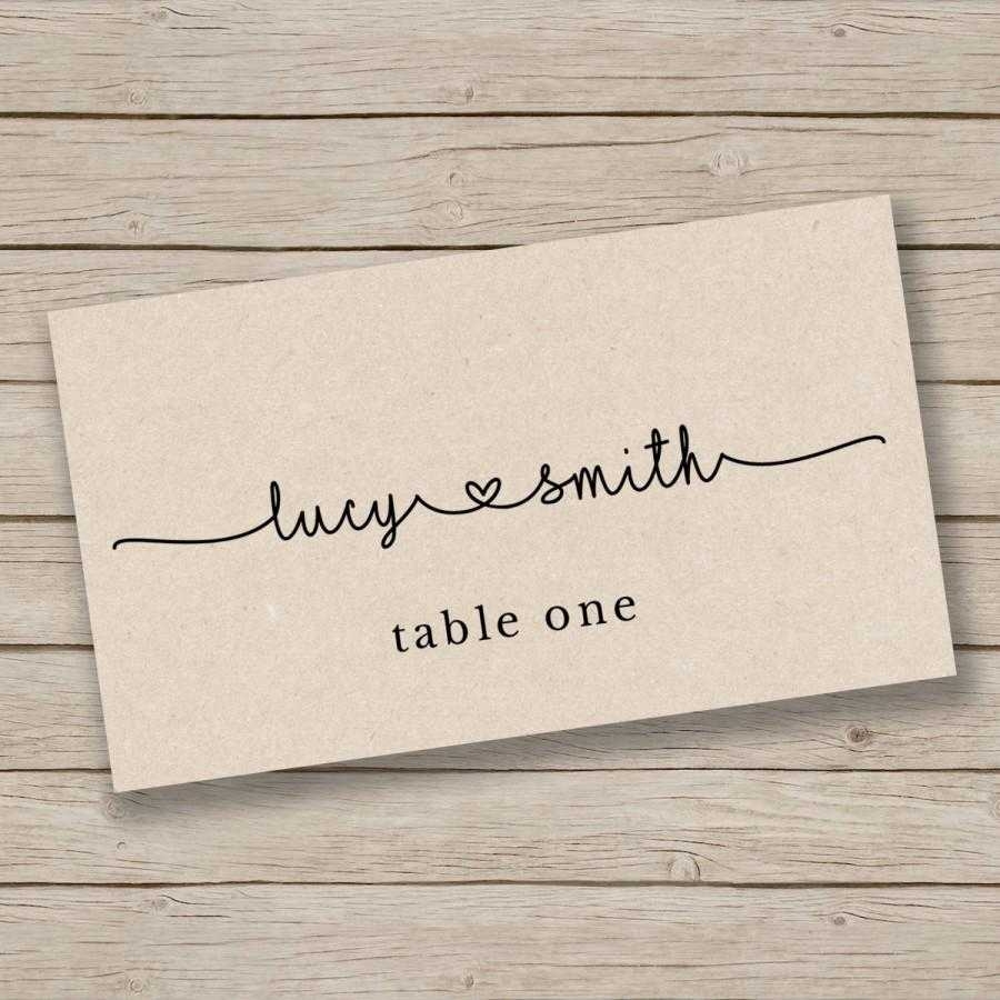 Printable Escort Cards Template