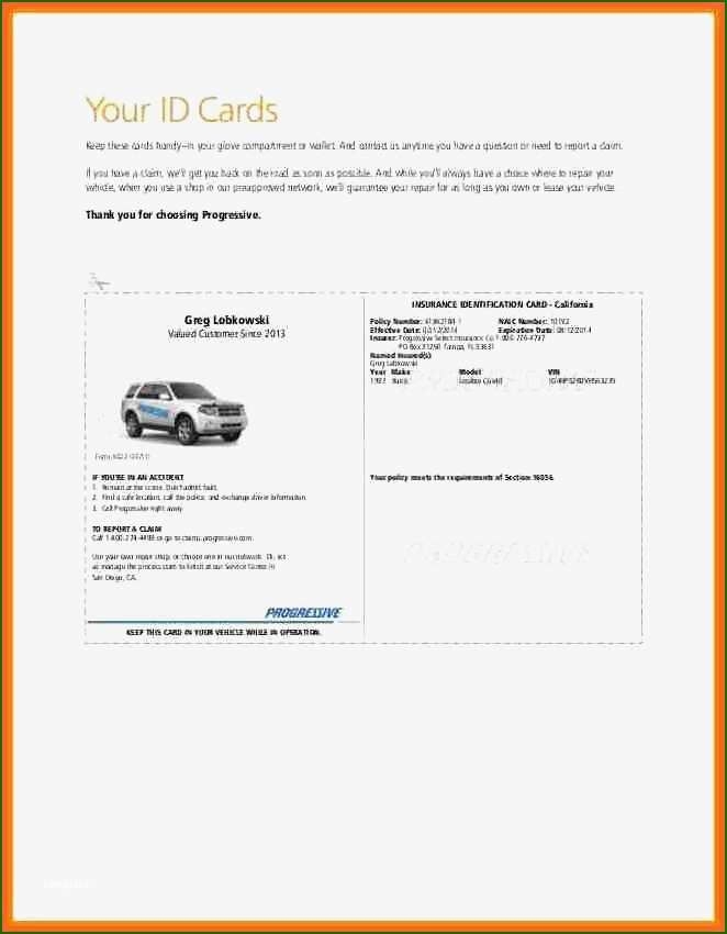 Printable Fake Car Insurance Card Template Printable Word Searches