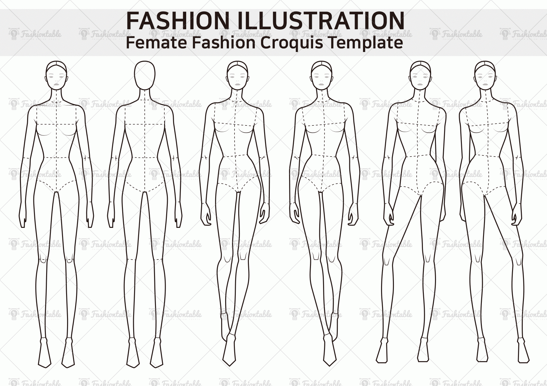 Printable Fashion Croquis Template Printable Word Searches