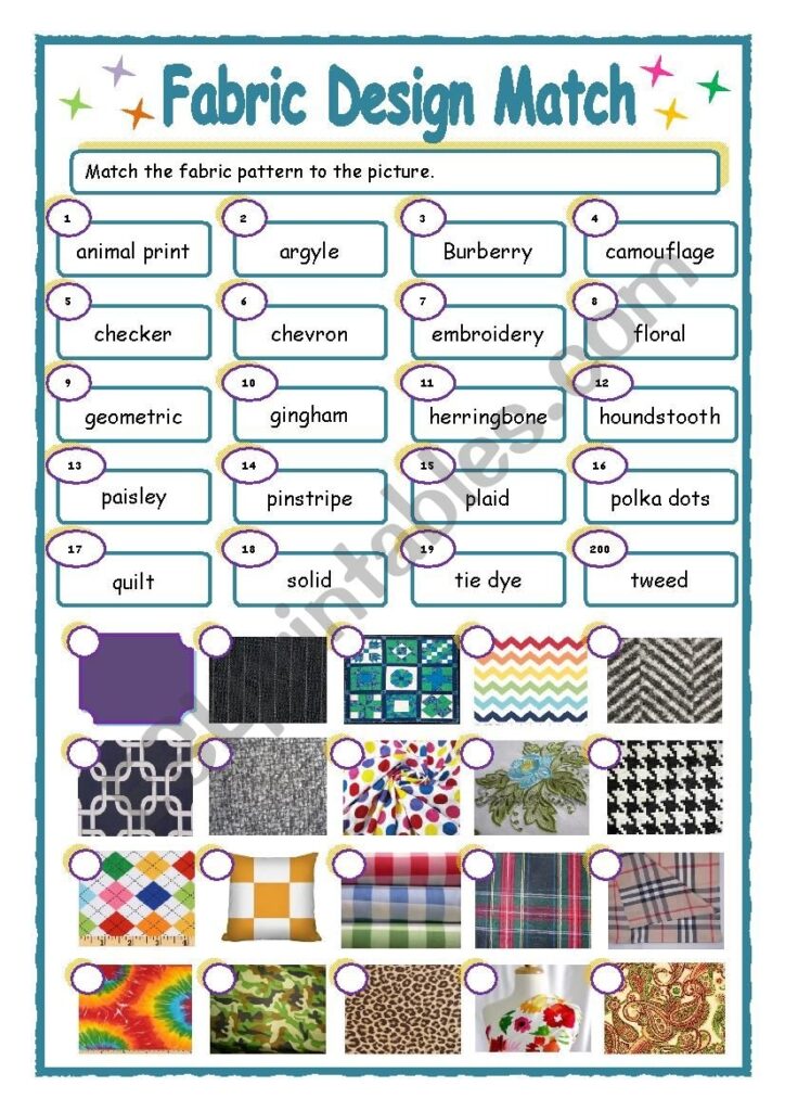 Printable Fashion Design Worksheets Activities