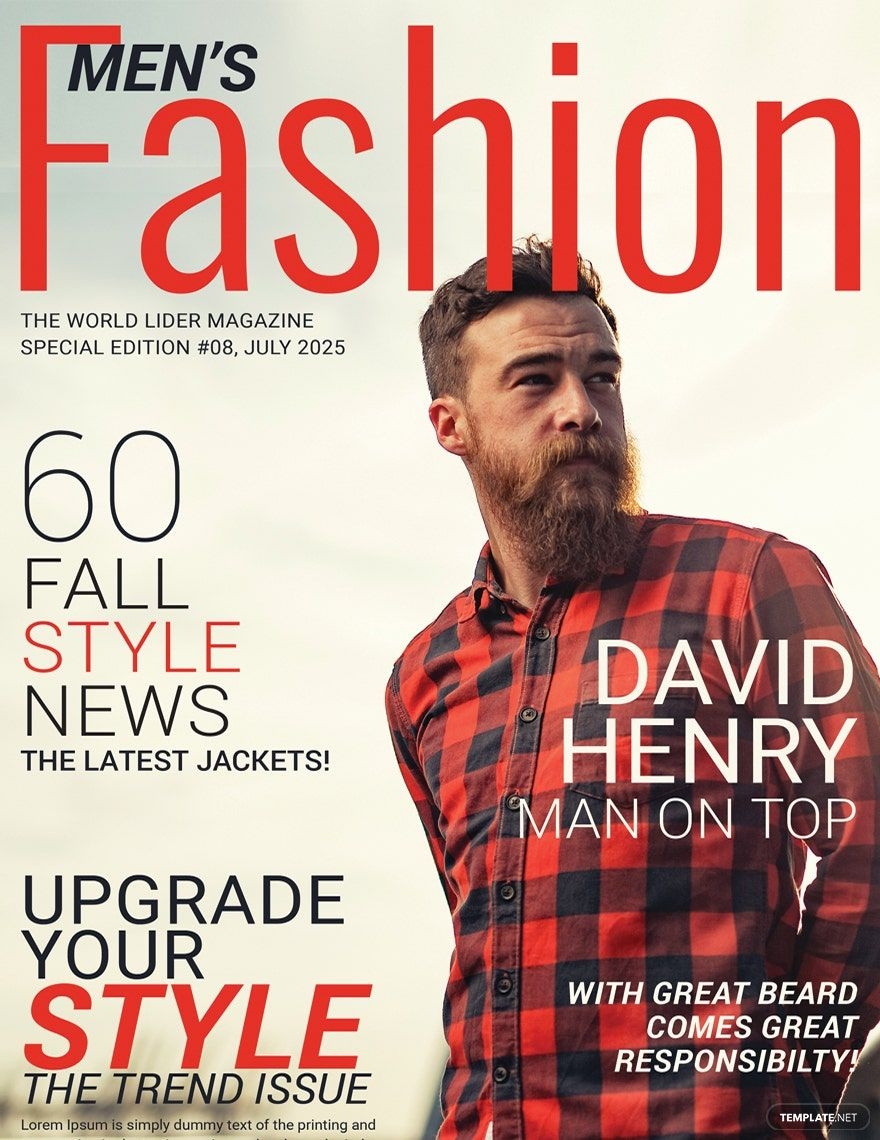 Printable Fashion Magazine Template InDesign Word Apple Pages 