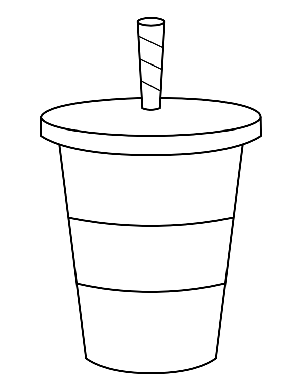 Printable Fast Food Drink Coloring Page
