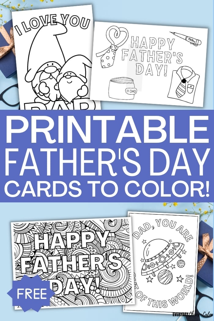 free printable father's day card to color