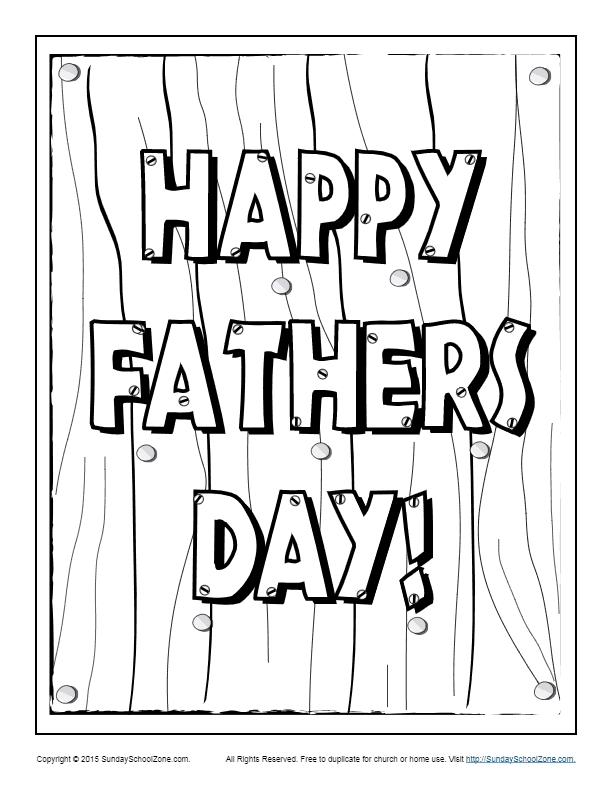 Printable Fathers Day Cards To Color
