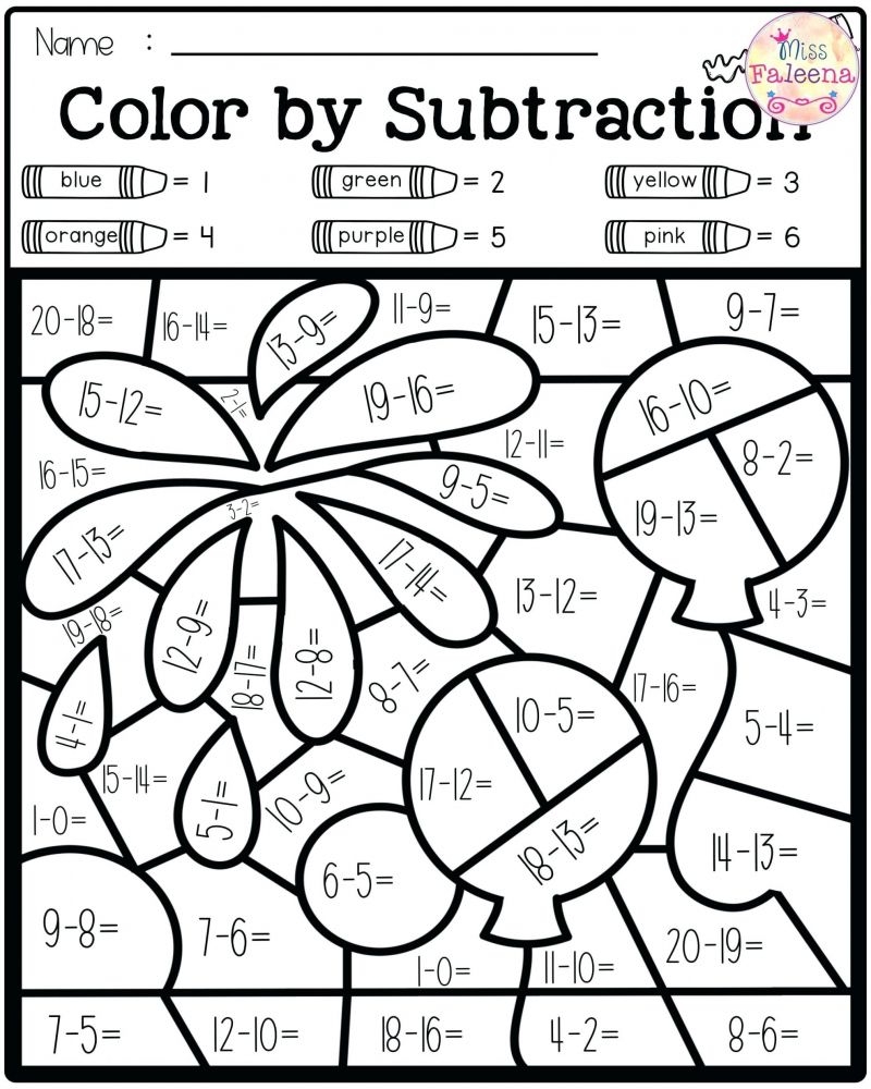 Printable First Grade Math Coloring Worksheets Printable Word Searches