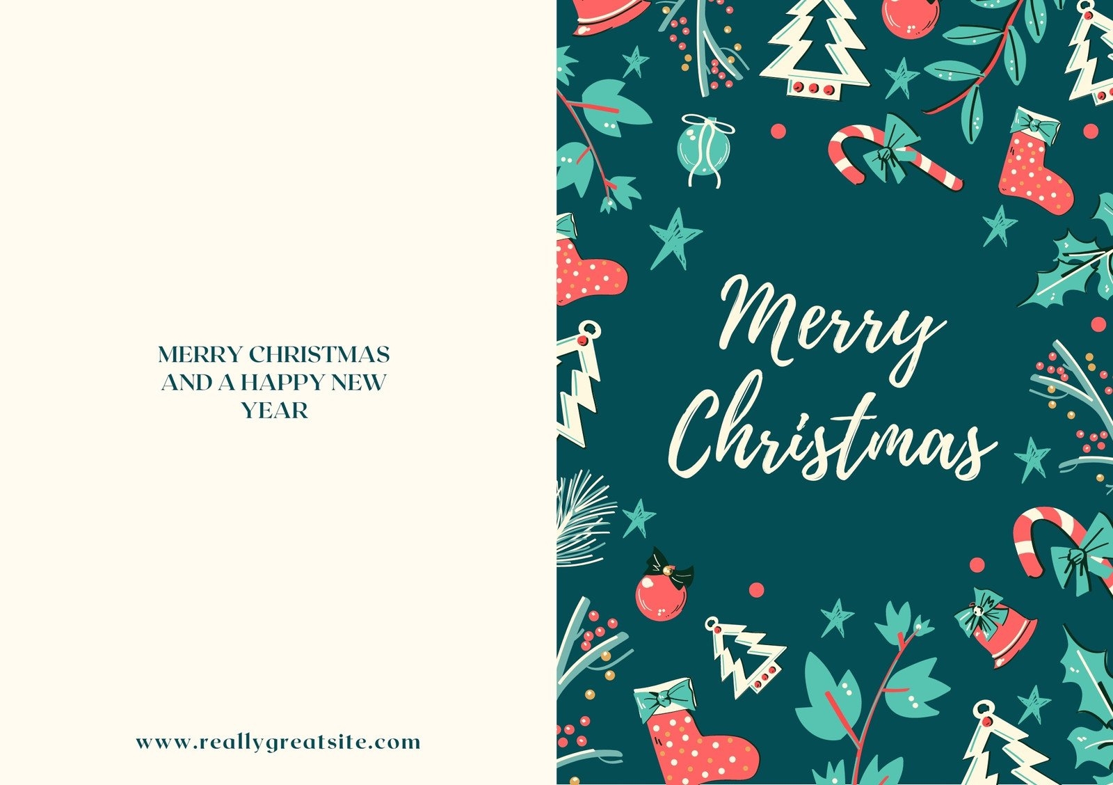 Printable Foldable Christmas Cards FREE Printable A Z