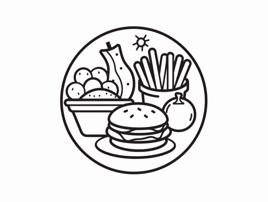 Printable Food Coloring Sheets Coloring Page