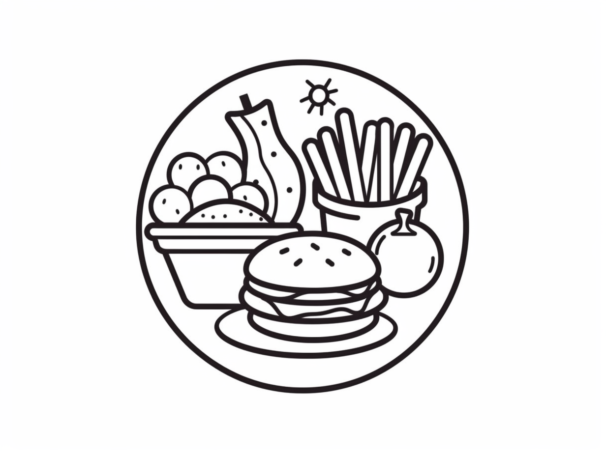 Printable Food Coloring Sheets Coloring Page
