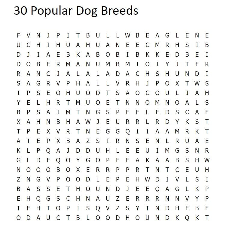 Printable Free Dog Crossword Puzzle Free Download And Print For You